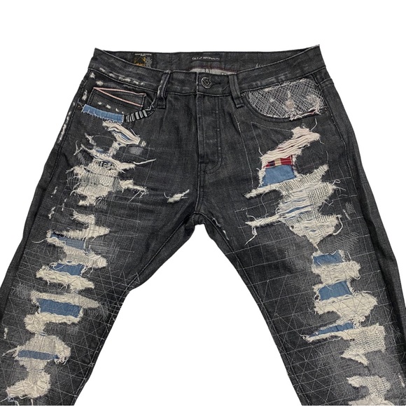 Cult of Individuality Other - Cult of Individuality Rebel Straight Japanese Selvedge Men Black Wash Jean Sz 33